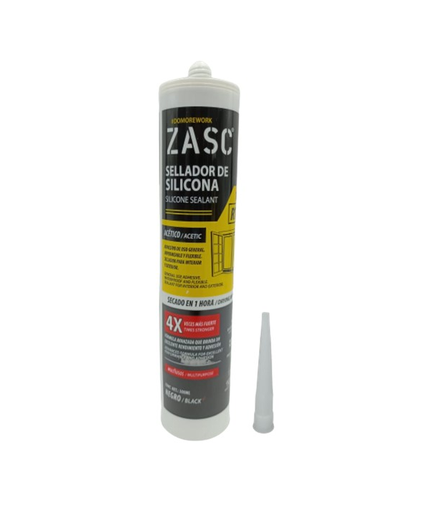 [Z-SS300-BK] ZASC SILICON NEGRO MULTIUSOS 300ML