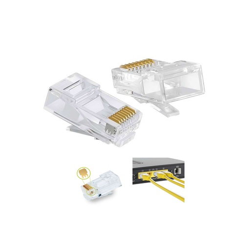 [LD-1029] CONECTOR DE RED RJ45 20 UNID