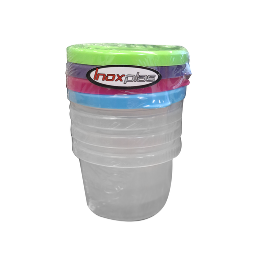 [003277] INOXPLAS MINI CONSERVADOR INFANTIL C/ TAPA SET DE 4