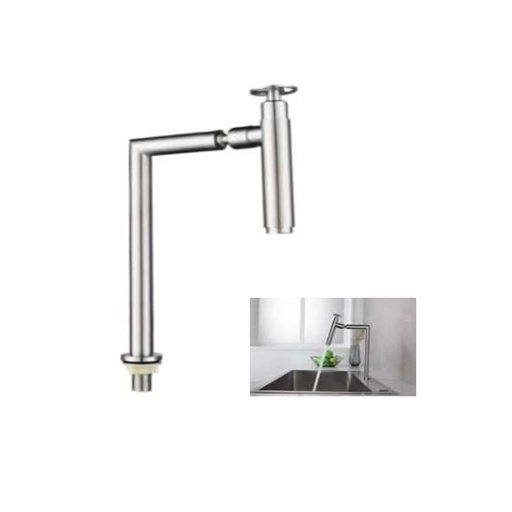 [GB-941] SALUD VEN GRIFERIA LAVAMANOS ACERO INOX AGUA FRIA Y C MONOMANDO
