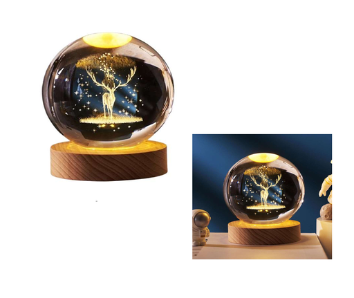 [LD-1658] LAMPARA DE CRISTAL LED CON ILUMINOSIDAD DE CIERVO