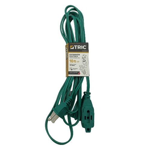 [T-EC101GN-10] TRIC EXTENSION ELECTRICA VERDE 10FT 127V-60HZ