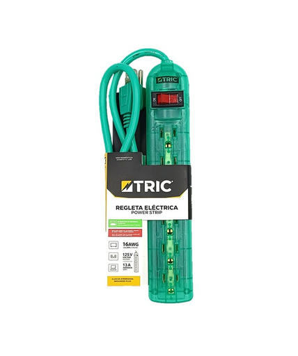 [T-1006C] TRIC REGLETA 6 TOMAS 70CM 125V 13A