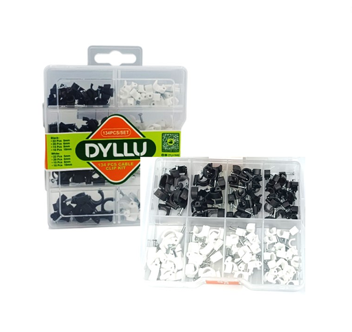 [DTFQAB01] DYLLU SET DE GRAPAS PLASTICAS P/ CABLE 134 PZS