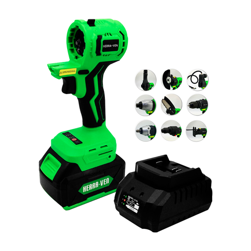 [HR-E8017] TALADRO MULTIUSO INALAMBRICO 3 PIEZAS