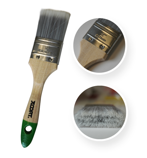 [HR-M3314] XCORT BROCHA MANGO DE MADERA 2"