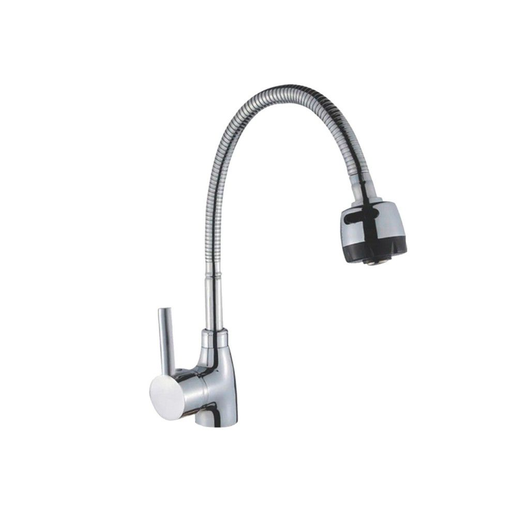 [MET-225] LLAVE PARA FREGADERO CUELLO FLEXIBLE DOBLE FUNCION AIREADOR PLASTICO