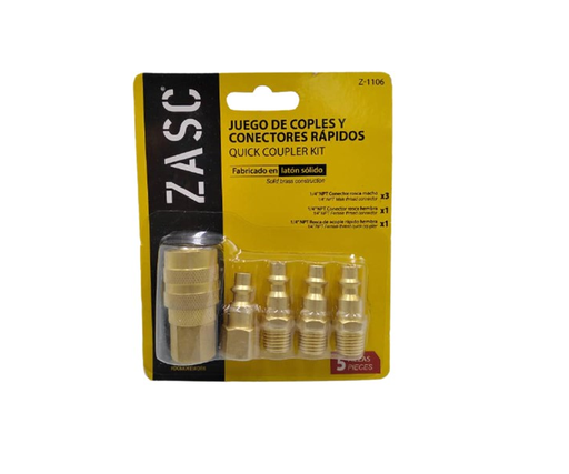 [Z-QCK5] ZASC KIT DE ACOPLES PARA COMPRESOR 5 PZS