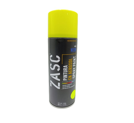 [Z-SPN1005Y] ZASC PINTURA SPRAY AMARILLO NEON 400ML