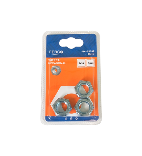 [F14-95741] FERCO TUERCA METALICAS HEXAGONALES 14MM