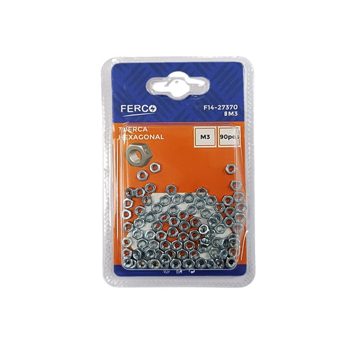 [F14-27370] FERCO TUERCA METALICAS HEXAGONALES 3MM