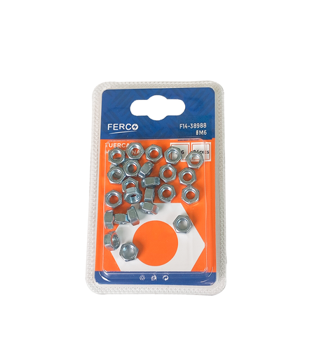 [F14-38988] FERCO TUERCA METALICAS HEXAGONALES 6MM