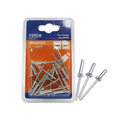 [F41-74406] FERCO REMACHE CIEGO NATURAL 4X16 mm