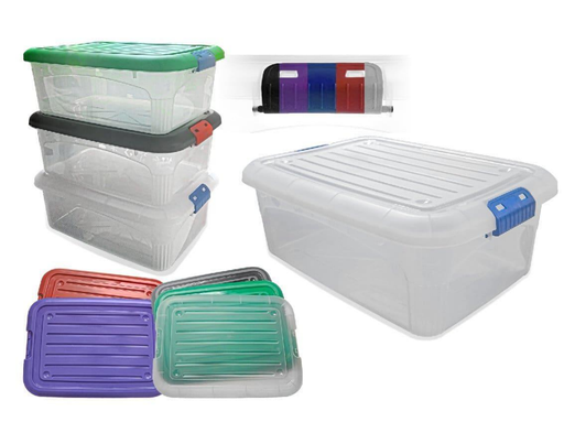 [8816] CONTENEDOR 30 LITROS  TAPA NEGRA