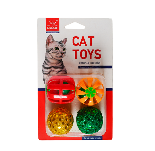 [YN2590] CAT TOYS PELOTA PARA GATOS 4 PACK