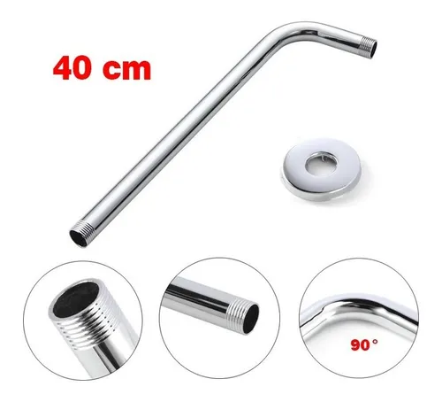 [BMR-T07] TUBO DE DUCHA 40 CM X 90ª CON ROSETA / 40 cm X 90