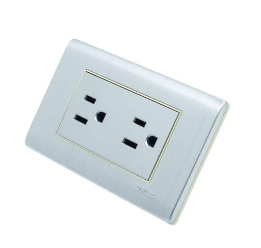 [16160785] UNITEC  TOMA DOBLE ACERO INOXIDABLE