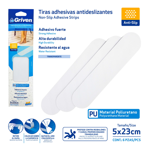 [GV-PUAS-6P] GRIVEN TITAS ANTIDESLIZANTE P/BAÑO