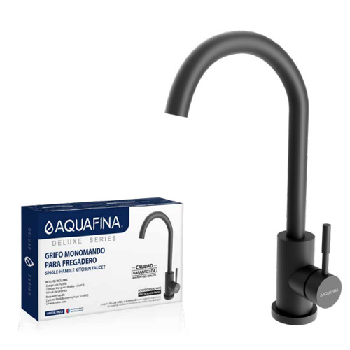 [A-5201B] AQUAFINA DELUXE GRIFO P/FREGADERO MONOMANDO NEGRO MATE
