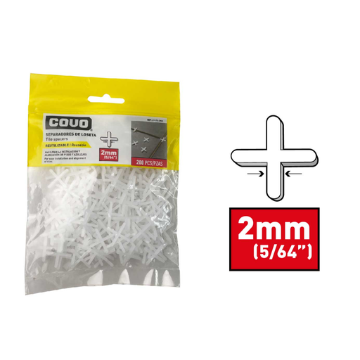 [CV-TS-2MM] COVO SEPARADOR ´PARA LOSETAS REUTILIZABLE 2MM 200 PZAS