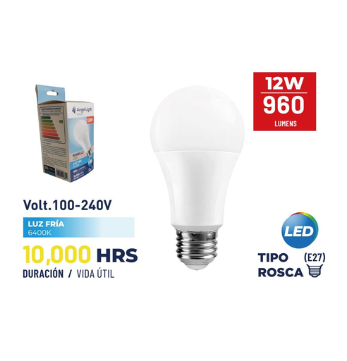 [ALB-TLP-12W] ANGEL LIGHT BOMBILLO LED 12W LUZ FRIA