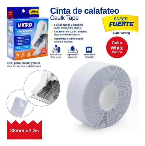 [MT-TPM3-W] MATRIX CINTA DE CALAFATEO BLANCO